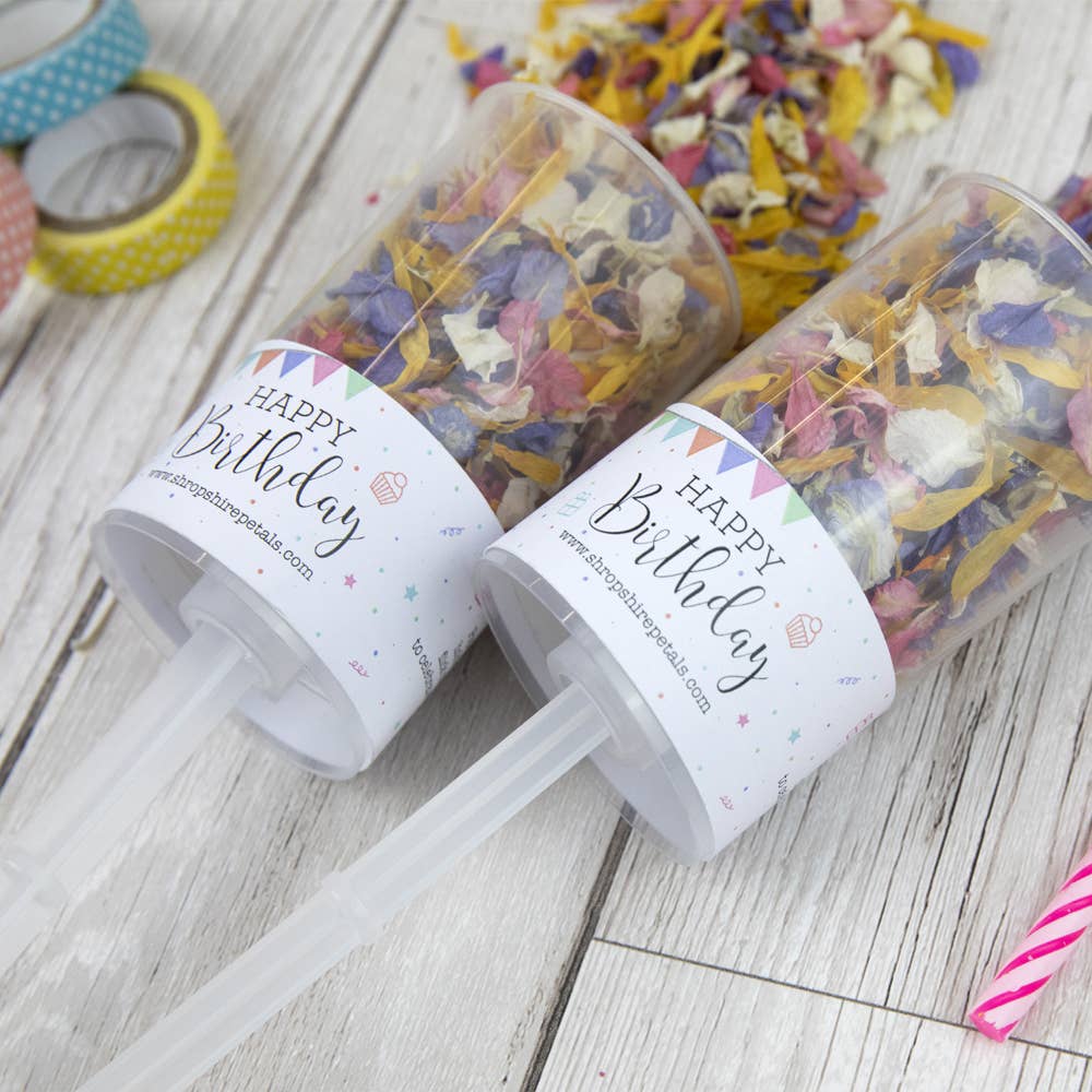 Happy Birthday Flower Confetti Pop