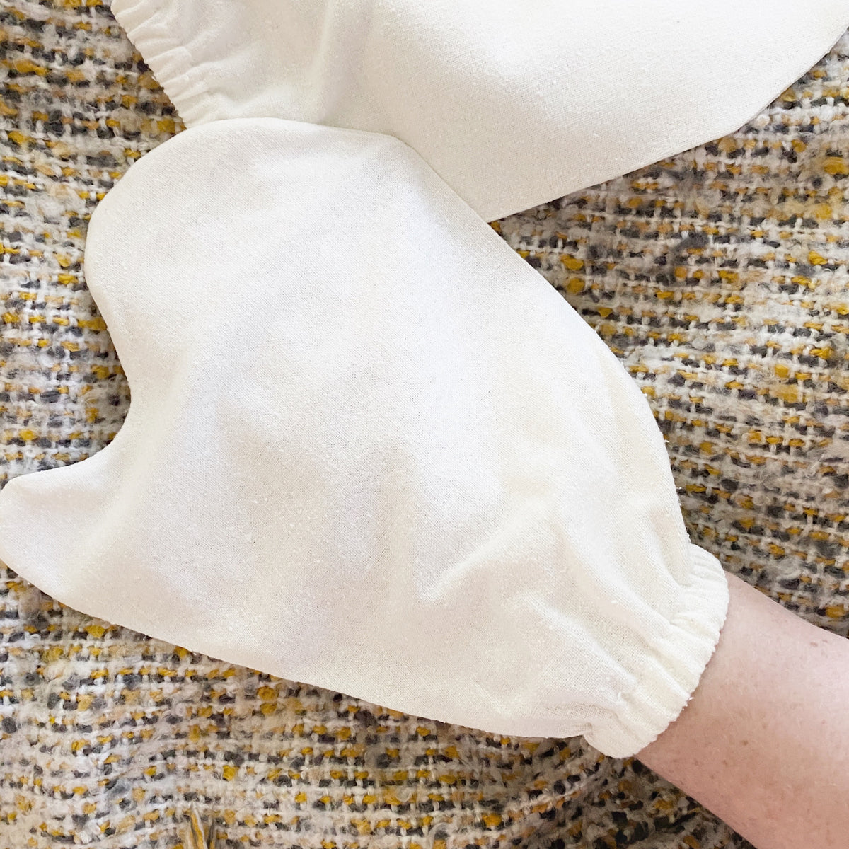 Raw Silk Massage Gloves